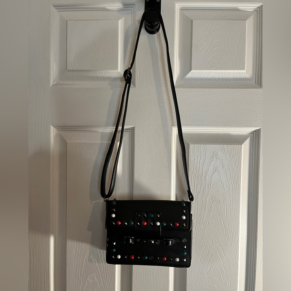 Black Studded Crossbody Bag NWOT Punk Rock Style Studded Purse